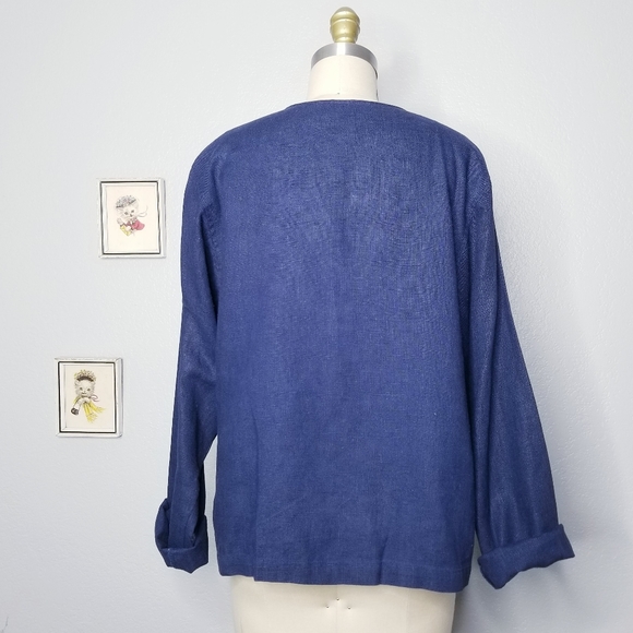 Sweet Jessie linen button up jacket small Lagenlook - Picture 4 of 5